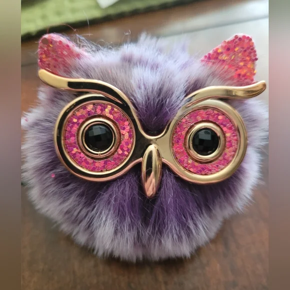 Purple and Pink Owl Keychain Charm - Picture 4 of 5